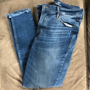 high rise cropped jeans